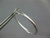 ESTATE .96CT DIAMOND 18K WHITE GOLD 3D OVAL 2mm INSIDE OUT HOOP HANGING EARRINGS