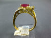 LARGE 2.38CT DIAMOND & RUBY 18KT YELLOW GOLD PEAR SHAPE MARQUISE & BAGUETTE RING