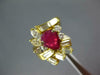 LARGE 2.38CT DIAMOND & RUBY 18KT YELLOW GOLD PEAR SHAPE MARQUISE & BAGUETTE RING