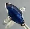 ESTATE 2.55CT DIAMOND & AAA SAPPHIRE 14KT WHITE GOLD 3D MARQUISE ENGAGEMENT RING