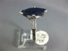 ESTATE 2.55CT DIAMOND & AAA SAPPHIRE 14KT WHITE GOLD 3D MARQUISE ENGAGEMENT RING