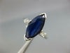 ESTATE 2.55CT DIAMOND & AAA SAPPHIRE 14KT WHITE GOLD 3D MARQUISE ENGAGEMENT RING
