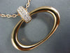 ESTATE LARGE .22CT DIAMOND 18KT ROSE GOLD 3D CLASSIC OVAL FUN PENDANT