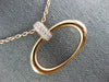 ESTATE LARGE .22CT DIAMOND 18KT ROSE GOLD 3D CLASSIC OVAL FUN PENDANT