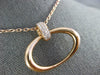 ESTATE LARGE .22CT DIAMOND 18KT ROSE GOLD 3D CLASSIC OVAL FUN PENDANT