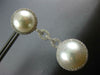 EXTRA LARGE 1.40CT DIAMOND & AAA SOUTH SEA PEARL 18K WHITE GOLD HANGING EARRINGS
