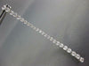 ESTATE .79CT DIAMOND 18KT WHITE GOLD ROUND BEZEL ELONGATED LONG HANGING EARRINGS