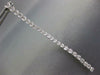 ESTATE .79CT DIAMOND 18KT WHITE GOLD ROUND BEZEL ELONGATED LONG HANGING EARRINGS