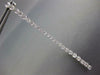 ESTATE .79CT DIAMOND 18KT WHITE GOLD ROUND BEZEL ELONGATED LONG HANGING EARRINGS