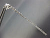 ESTATE .79CT DIAMOND 18KT WHITE GOLD ROUND BEZEL ELONGATED LONG HANGING EARRINGS