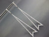 ESTATE LARGE 1.78CT DIAMOND 18K WHITE GOLD ELONGATED TRIANGULAR HANGING EARRINGS
