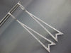 ESTATE LARGE 1.78CT DIAMOND 18K WHITE GOLD ELONGATED TRIANGULAR HANGING EARRINGS