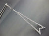 ESTATE LARGE 1.78CT DIAMOND 18K WHITE GOLD ELONGATED TRIANGULAR HANGING EARRINGS