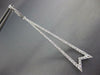 ESTATE LARGE 1.78CT DIAMOND 18K WHITE GOLD ELONGATED TRIANGULAR HANGING EARRINGS