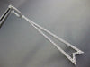 ESTATE LARGE 1.78CT DIAMOND 18K WHITE GOLD ELONGATED TRIANGULAR HANGING EARRINGS