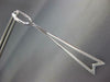 ESTATE LARGE 1.78CT DIAMOND 18K WHITE GOLD ELONGATED TRIANGULAR HANGING EARRINGS
