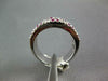 ESTATE WIDE 1.59CT DIAMOND & AAA RUBY 18KT WHITE GOLD MULTI ROW TRIANGULAR RING