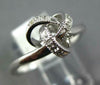 ESTATE .03CT DIAMOND 14KT WHITE GOLD 3D CLASSIC LOVE KNOT STAR FUN RING
