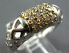ESTATE WIDE .50CT DIAMOND 14KT WHITE GOLD 3D MULTI ROW SQUARE FILIGREE FUN RING