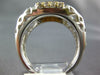 ESTATE WIDE .50CT DIAMOND 14KT WHITE GOLD 3D MULTI ROW SQUARE FILIGREE FUN RING