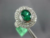 LARGE 5.60CT DIAMOND & AAA EMERALD 18KT WHITE GOLD 3D OVAL HALO ENGAGEMENT RING