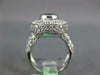 LARGE 5.60CT DIAMOND & AAA EMERALD 18KT WHITE GOLD 3D OVAL HALO ENGAGEMENT RING