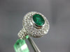 LARGE 5.60CT DIAMOND & AAA EMERALD 18KT WHITE GOLD 3D OVAL HALO ENGAGEMENT RING