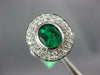 LARGE 5.60CT DIAMOND & AAA EMERALD 18KT WHITE GOLD 3D OVAL HALO ENGAGEMENT RING