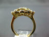 ESTATE LARGE .25CT DIAMOND 14KT 2 TONE GOLD 3D FLOWER FILIGREE CLUSTER LOVE RING