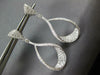ESTATE 1.09CT DIAMOND 18KT WHITE GOLD 3D INSIDE OUT TEAR DROP HANGING EARRINGS