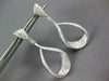 ESTATE 1.09CT DIAMOND 18KT WHITE GOLD 3D INSIDE OUT TEAR DROP HANGING EARRINGS