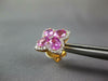 LARGE 4.26CT DIAMOND & AAA PINK SAPPHIRE 18KT WHITE GOLD 4 LEAF CLOVER EARRINGS