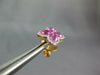 LARGE 4.26CT DIAMOND & AAA PINK SAPPHIRE 18KT WHITE GOLD 4 LEAF CLOVER EARRINGS