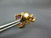 LARGE 4.26CT DIAMOND & AAA PINK SAPPHIRE 18KT WHITE GOLD 4 LEAF CLOVER EARRINGS
