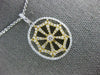 ESTATE .87CT DIAMOND 18KT 2 TONE GOLD OPEN FILIGREE WEB SOLITAIRE OVAL PENDANT
