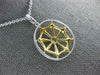 ESTATE .87CT DIAMOND 18KT 2 TONE GOLD OPEN FILIGREE WEB SOLITAIRE OVAL PENDANT