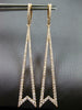 ESTATE EXTRA LARGE 1.78CT DIAMOND 18KT ROSE GOLD 3D TRIANGULAR HANGING EARRINGS