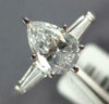 ESTATE LARGE 1.20CT DIAMOND 14KT WHITE GOLD PEAR SHAPE 3 STONE ENGAGEMENT RING