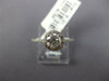ESTATE .71CT DIAMOND 14K WHITE GOLD CLASSIC ROUND SOLITAIRE HALO ENGAGEMENT RING