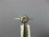 ESTATE .71CT DIAMOND 14K WHITE GOLD CLASSIC ROUND SOLITAIRE HALO ENGAGEMENT RING