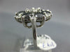ESTATE EXTRA LARGE 6.65CT WHITE & BLACK DIAMOND 14KT WHITE 3D FLOWER LOVE RING