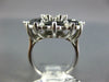ESTATE EXTRA LARGE 6.65CT WHITE & BLACK DIAMOND 14KT WHITE 3D FLOWER LOVE RING