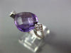 ESTATE 6.31CT DIAMOND & AAA AMETHYST 14KT WHITE GOLD 3D PEAR SHAPE FUN RING