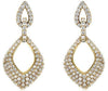 ESTATE 1.0CT DIAMOND 14KT YELLOW GOLD 3D PAVE TEAR DROP HANGING EARRINGS