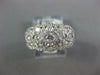 ESTATE WIDE 1.06CT DIAMOND 18KT WHITE GOLD MULTI ROW FILIGREE ANNIVERSARY RING