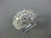 ESTATE WIDE 1.06CT DIAMOND 18KT WHITE GOLD MULTI ROW FILIGREE ANNIVERSARY RING