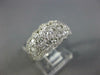 ESTATE WIDE 1.06CT DIAMOND 18KT WHITE GOLD MULTI ROW FILIGREE ANNIVERSARY RING