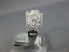 ESTATE WIDE 1.06CT DIAMOND 18KT WHITE GOLD MULTI ROW FILIGREE ANNIVERSARY RING