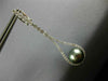LARGE .88CT DIAMOND AAA TAHITIAN PEARL 18K WHITE GOLD TEAR DROP HANGING EARRINGS