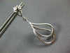 ESTATE 1.11CT DIAMOND 18KT WHITE GOLD 3D OPEN TEAR DROP LEAF HANGING EARRINGS